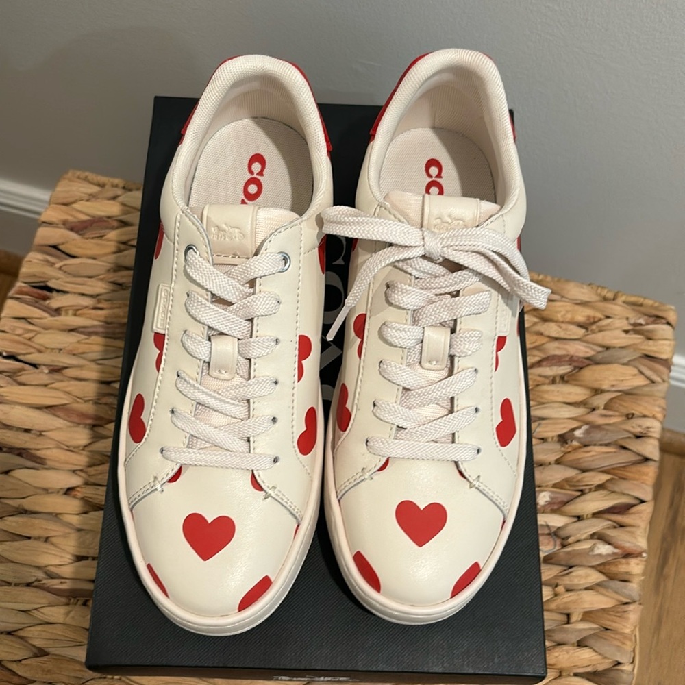 Coach low line valentine fashion sneakers for women.